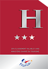 hotel classé 3 étoiles au classement ATOUT FRANCE par étoiles des hébergements touristiques